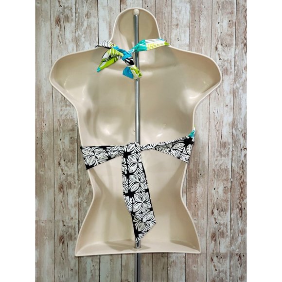 a.n.a  Womens Halter Color Full Floral Print Bikini Swim top Size 14 1326 - Picture 2 of 6
